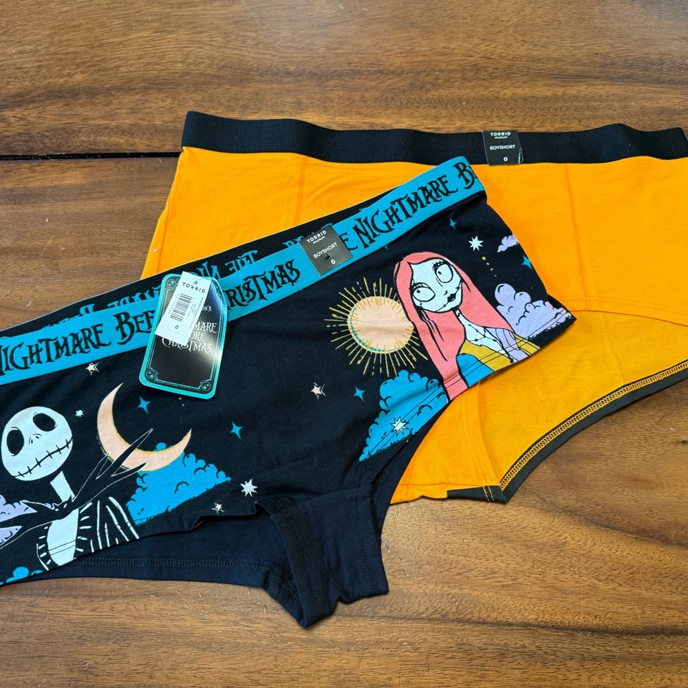 Torrid Black and Blue Boyshorts